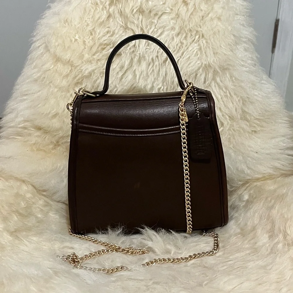 Vintage Coach Regina Satchel Crossbody Bag 9983 Mahogany